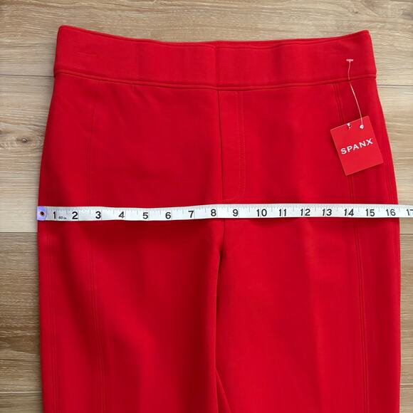 SPANX PerfectFit Ponte Slim Straight Pant Red M Regular - Picture 5 of 12